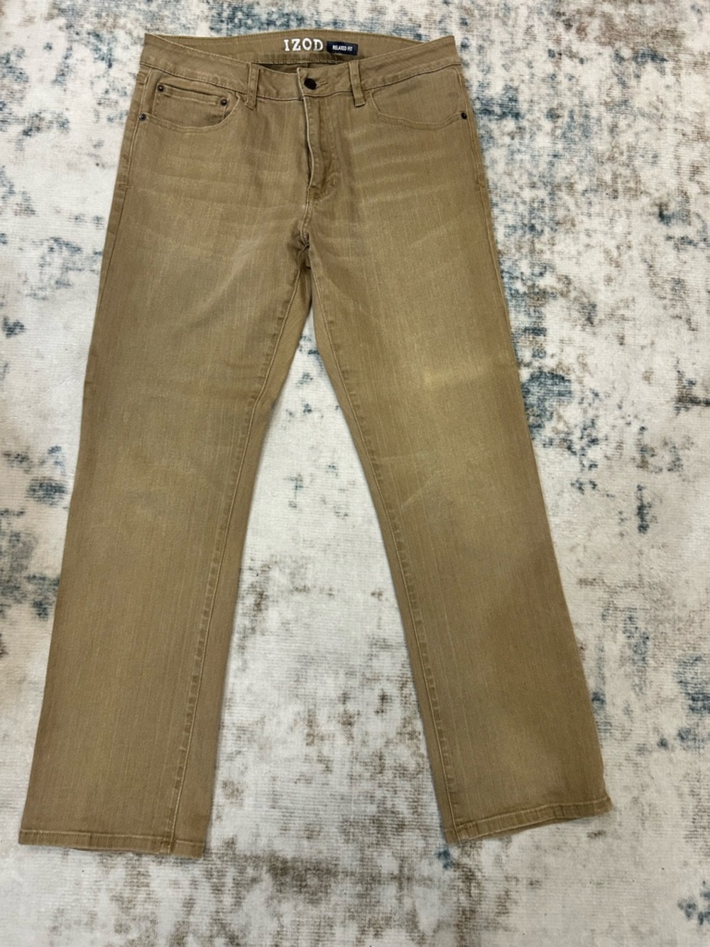 Izod Men’s Khaki Straight-Leg Jeans